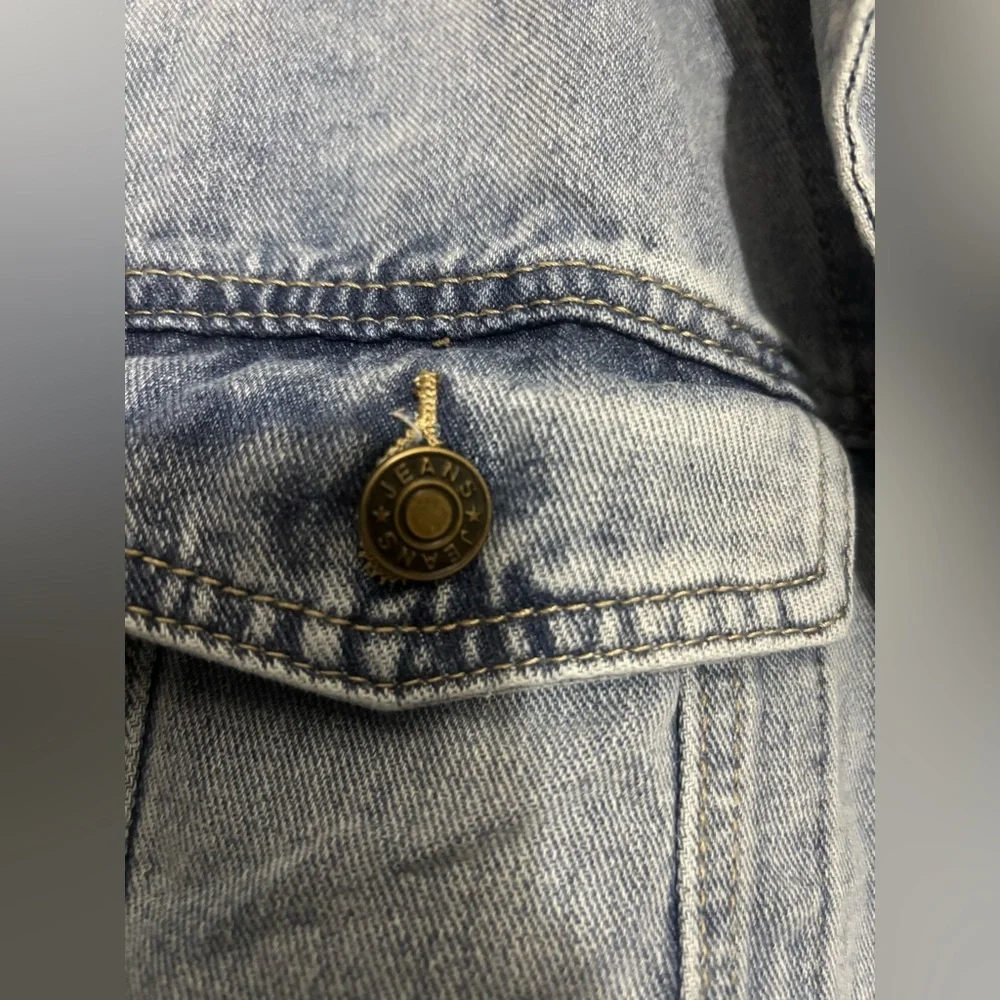 Loragal Blue Denim Jean Jacket Size L - Picture 6 of 11